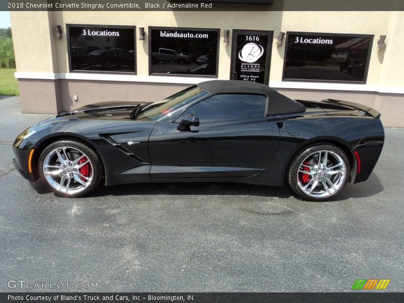 Black / Adrenaline Red 2018 Chevrolet Corvette Stingray Convertible