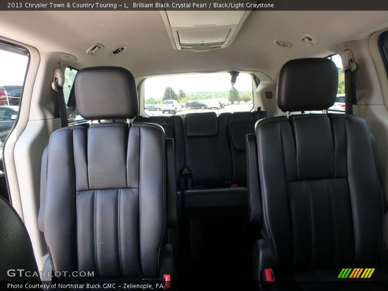Brilliant Black Crystal Pearl / Black/Light Graystone 2013 Chrysler Town & Country Touring - L