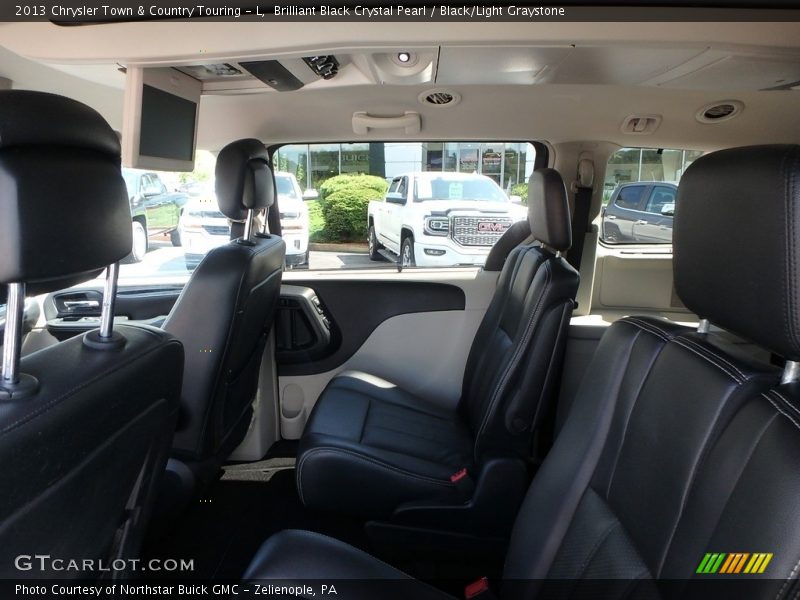 Brilliant Black Crystal Pearl / Black/Light Graystone 2013 Chrysler Town & Country Touring - L