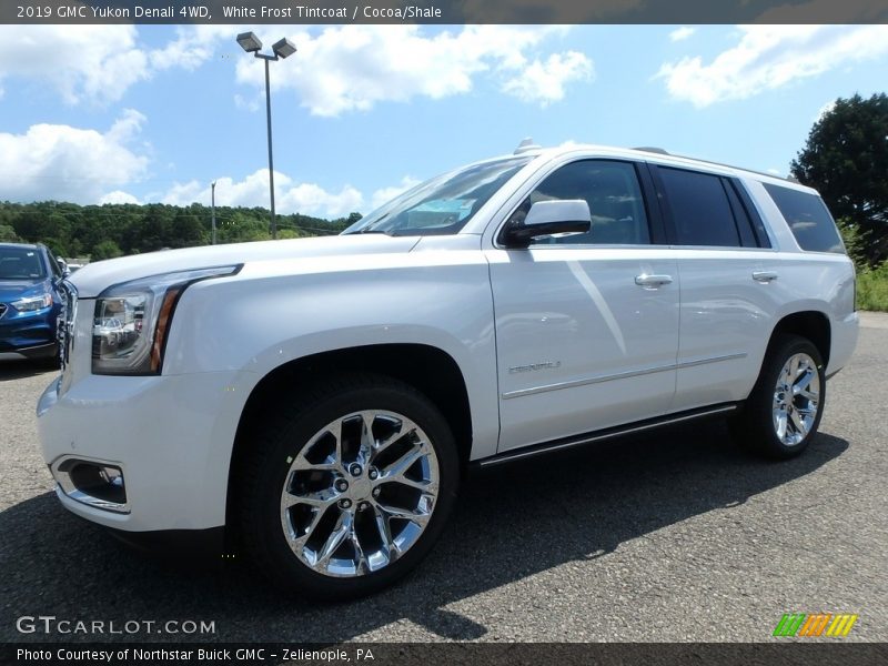 White Frost Tintcoat / Cocoa/Shale 2019 GMC Yukon Denali 4WD