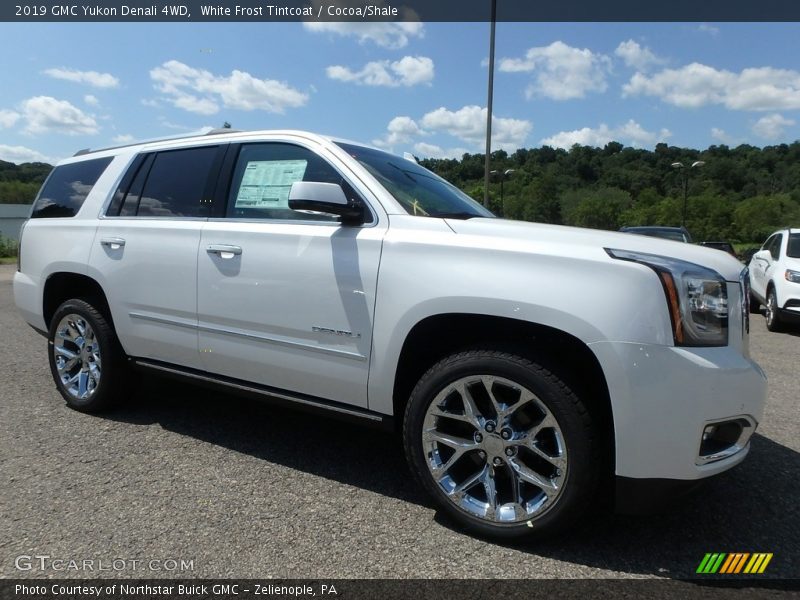 White Frost Tintcoat / Cocoa/Shale 2019 GMC Yukon Denali 4WD