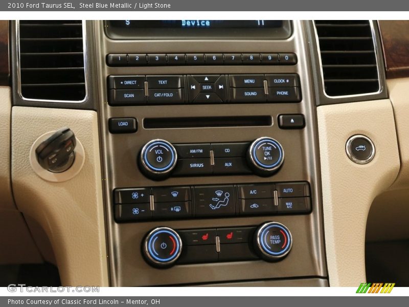 Steel Blue Metallic / Light Stone 2010 Ford Taurus SEL