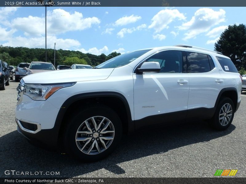 Summit White / Jet Black 2019 GMC Acadia SLE AWD
