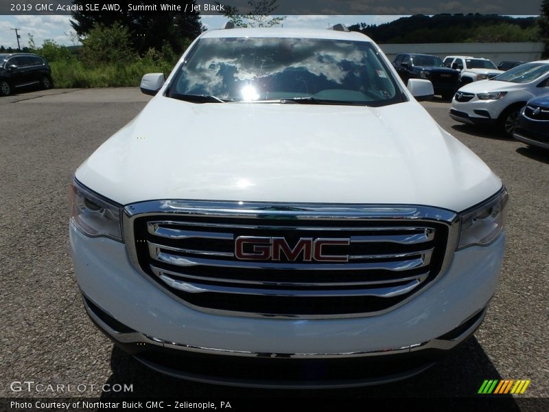 Summit White / Jet Black 2019 GMC Acadia SLE AWD