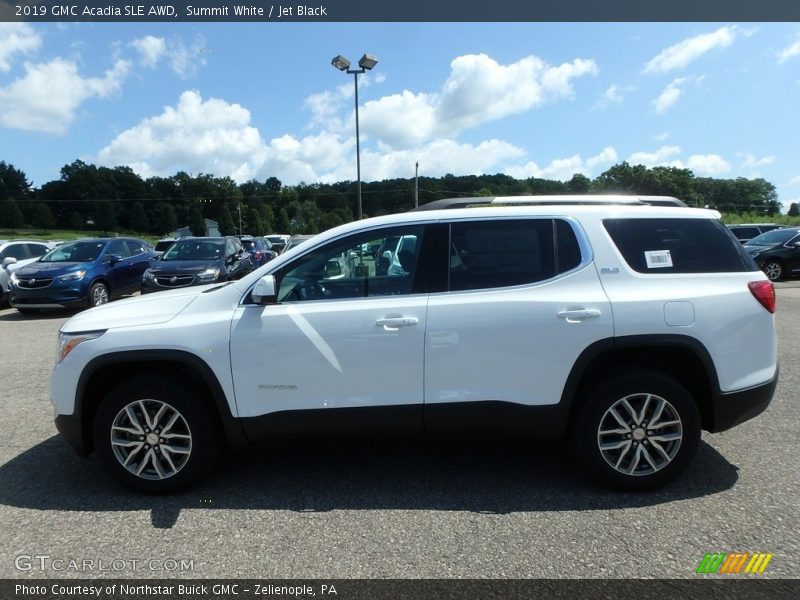Summit White / Jet Black 2019 GMC Acadia SLE AWD