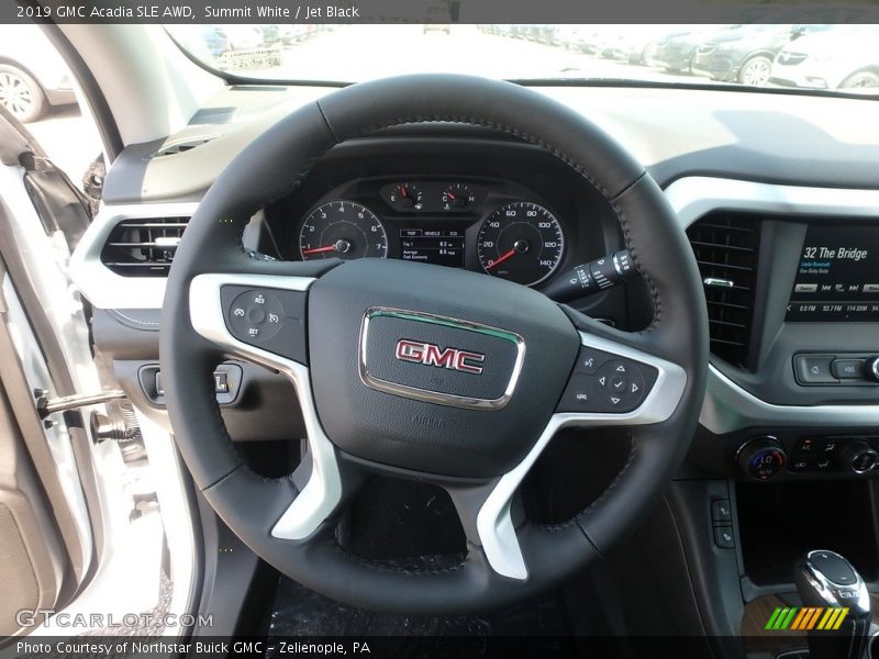 Summit White / Jet Black 2019 GMC Acadia SLE AWD