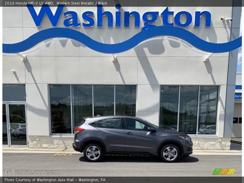 Modern Steel Metallic / Black 2019 Honda HR-V LX AWD
