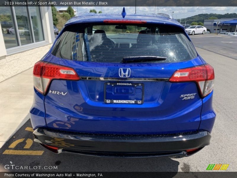 Aegean Blue Metallic / Black 2019 Honda HR-V Sport AWD