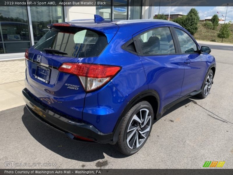 Aegean Blue Metallic / Black 2019 Honda HR-V Sport AWD