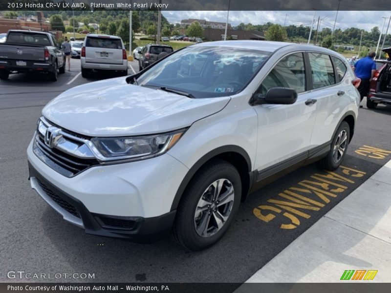 Platinum White Pearl / Ivory 2019 Honda CR-V LX AWD