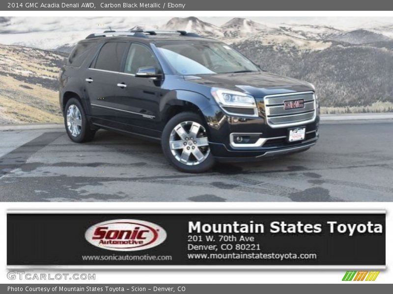 Carbon Black Metallic / Ebony 2014 GMC Acadia Denali AWD