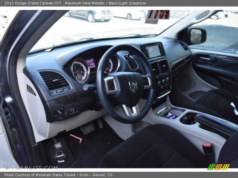 Maximum Steel Metallic / Black/Light Graystone 2013 Dodge Grand Caravan SXT