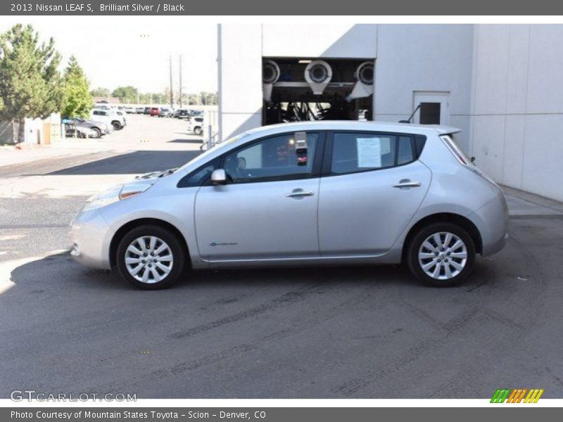 Brilliant Silver / Black 2013 Nissan LEAF S