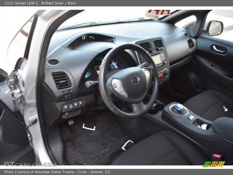 Brilliant Silver / Black 2013 Nissan LEAF S