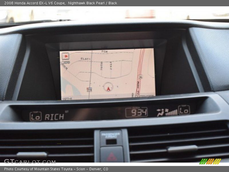 Nighthawk Black Pearl / Black 2008 Honda Accord EX-L V6 Coupe