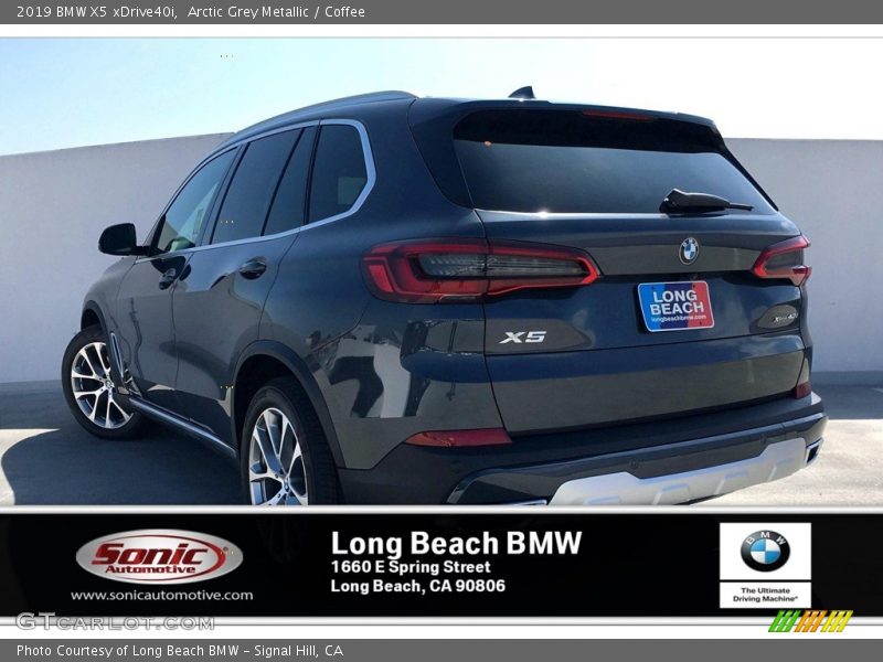 Arctic Grey Metallic / Coffee 2019 BMW X5 xDrive40i