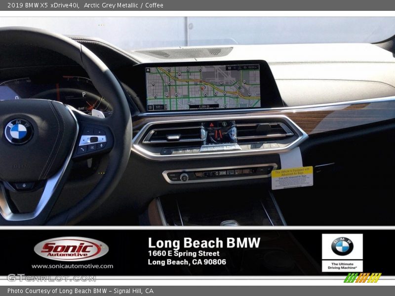 Arctic Grey Metallic / Coffee 2019 BMW X5 xDrive40i