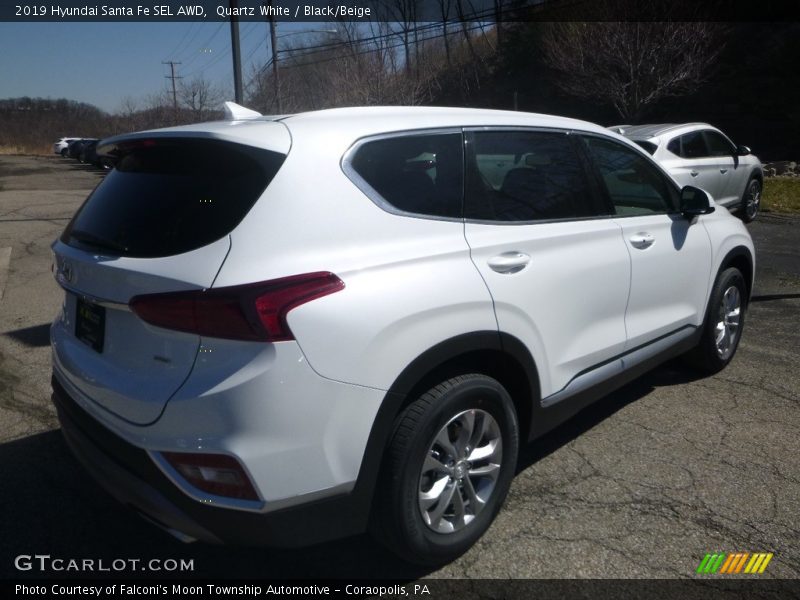 Quartz White / Black/Beige 2019 Hyundai Santa Fe SEL AWD