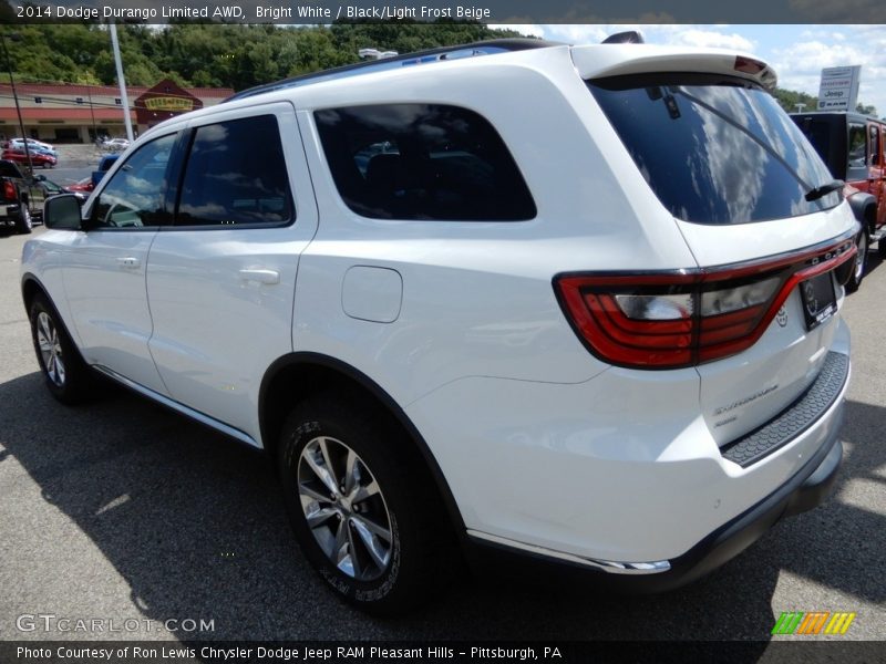 Bright White / Black/Light Frost Beige 2014 Dodge Durango Limited AWD