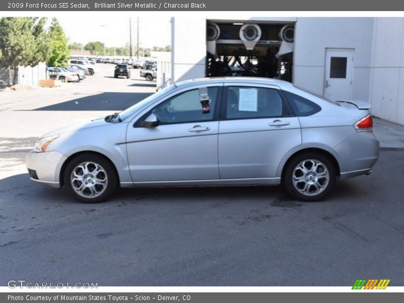 Brilliant Silver Metallic / Charcoal Black 2009 Ford Focus SES Sedan