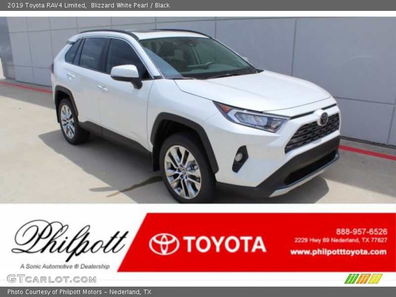 Blizzard White Pearl / Black 2019 Toyota RAV4 Limited