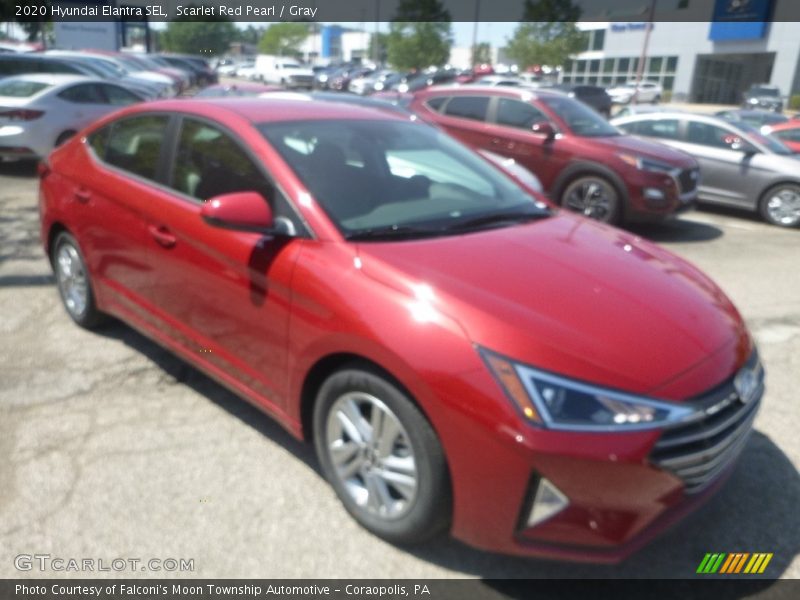 Scarlet Red Pearl / Gray 2020 Hyundai Elantra SEL