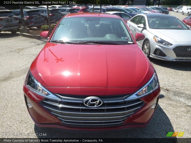 Scarlet Red Pearl / Gray 2020 Hyundai Elantra SEL