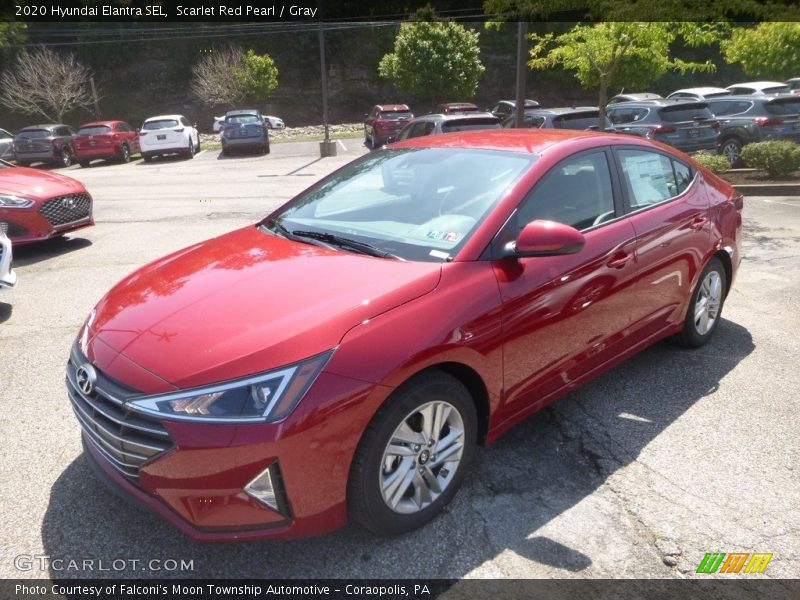Scarlet Red Pearl / Gray 2020 Hyundai Elantra SEL