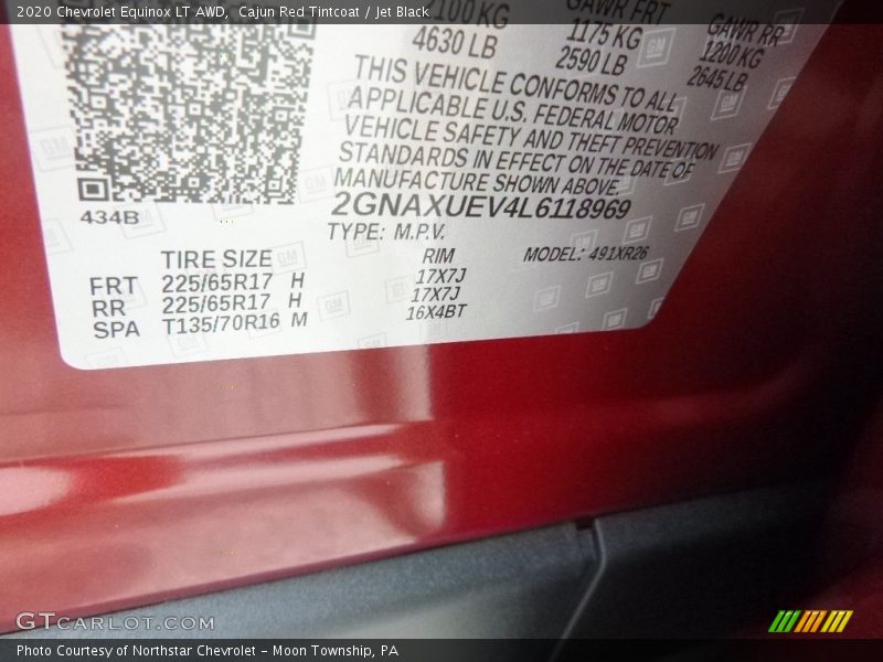 Cajun Red Tintcoat / Jet Black 2020 Chevrolet Equinox LT AWD