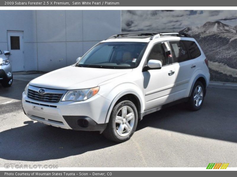Satin White Pearl / Platinum 2009 Subaru Forester 2.5 X Premium