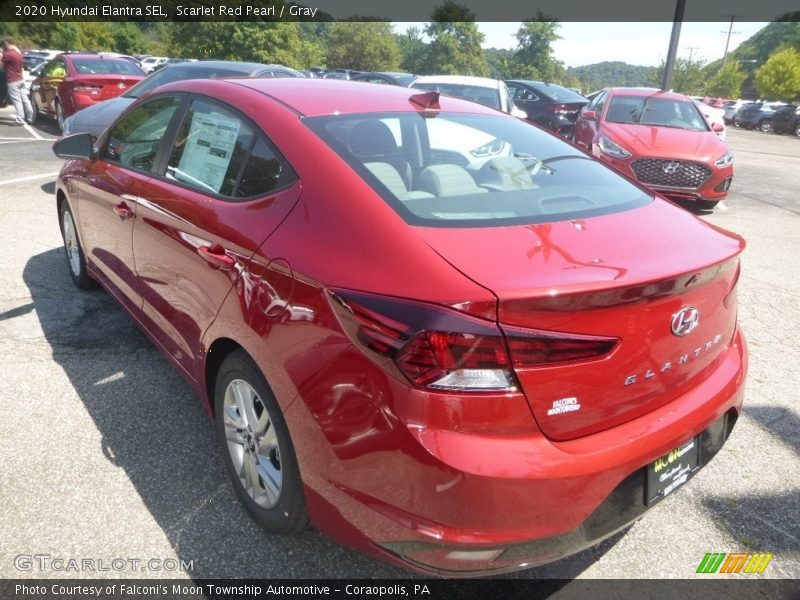 Scarlet Red Pearl / Gray 2020 Hyundai Elantra SEL