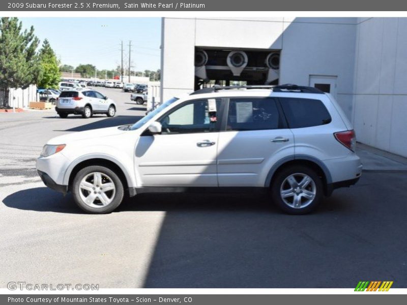 Satin White Pearl / Platinum 2009 Subaru Forester 2.5 X Premium