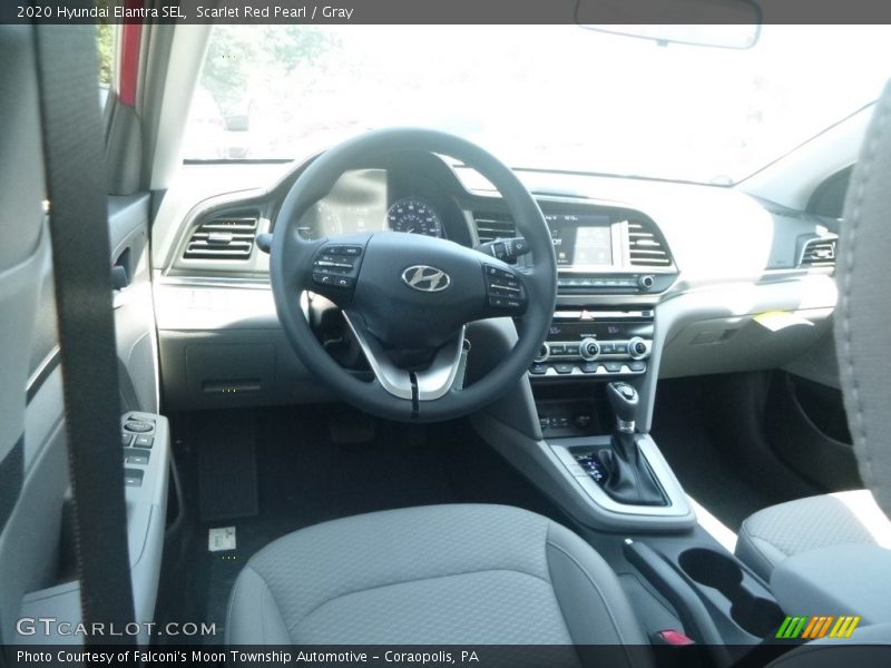 Scarlet Red Pearl / Gray 2020 Hyundai Elantra SEL