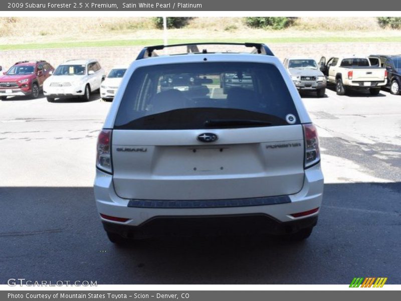 Satin White Pearl / Platinum 2009 Subaru Forester 2.5 X Premium