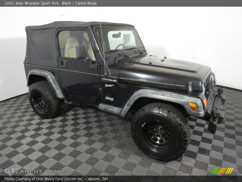 Black / Camel Beige 2002 Jeep Wrangler Sport 4x4
