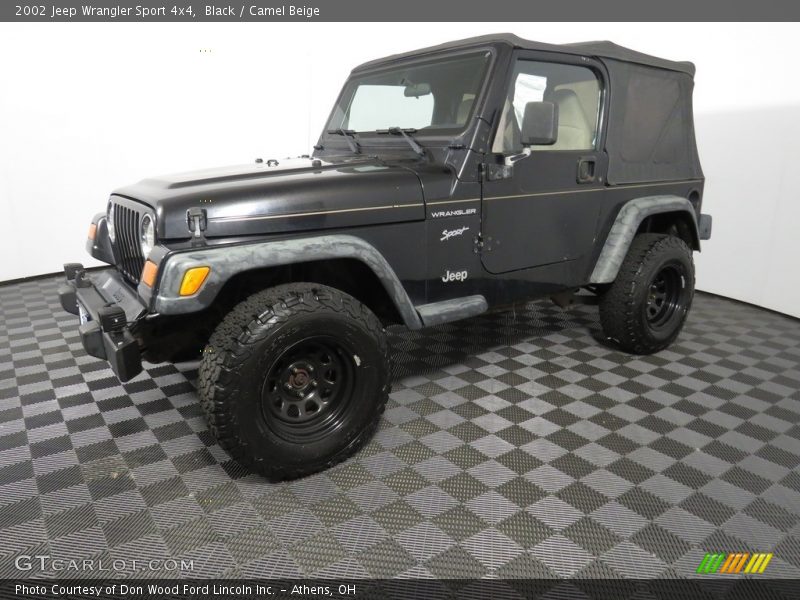 Black / Camel Beige 2002 Jeep Wrangler Sport 4x4