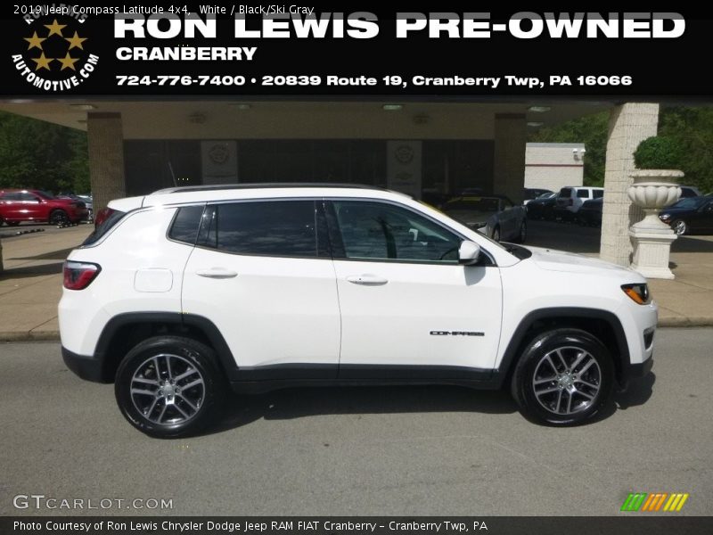 White / Black/Ski Gray 2019 Jeep Compass Latitude 4x4