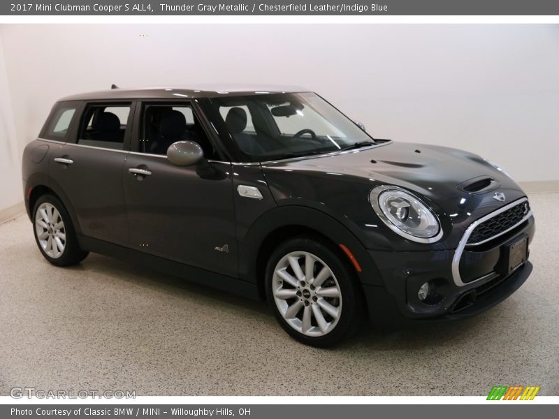 Thunder Gray Metallic / Chesterfield Leather/Indigo Blue 2017 Mini Clubman Cooper S ALL4