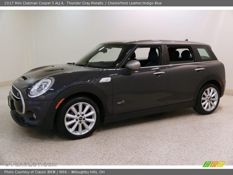 Thunder Gray Metallic / Chesterfield Leather/Indigo Blue 2017 Mini Clubman Cooper S ALL4