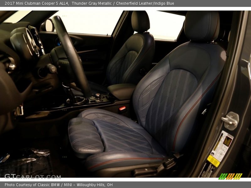 Thunder Gray Metallic / Chesterfield Leather/Indigo Blue 2017 Mini Clubman Cooper S ALL4