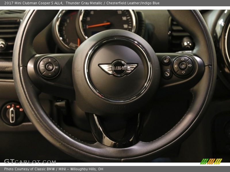 Thunder Gray Metallic / Chesterfield Leather/Indigo Blue 2017 Mini Clubman Cooper S ALL4