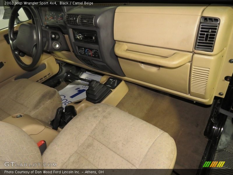 Black / Camel Beige 2002 Jeep Wrangler Sport 4x4