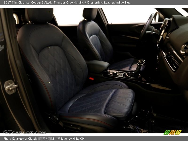 Thunder Gray Metallic / Chesterfield Leather/Indigo Blue 2017 Mini Clubman Cooper S ALL4