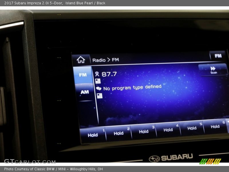 Island Blue Pearl / Black 2017 Subaru Impreza 2.0i 5-Door