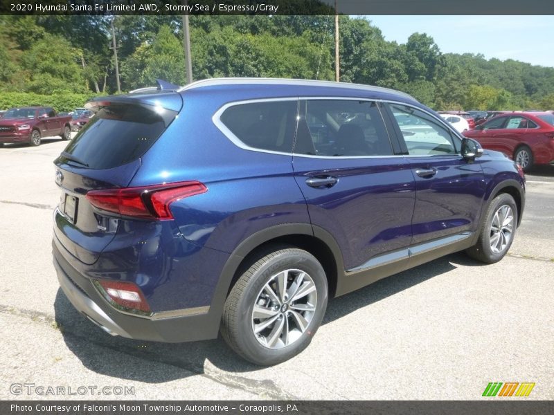 Stormy Sea / Espresso/Gray 2020 Hyundai Santa Fe Limited AWD
