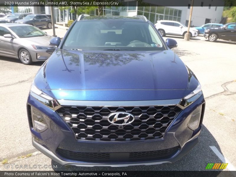 Stormy Sea / Espresso/Gray 2020 Hyundai Santa Fe Limited AWD