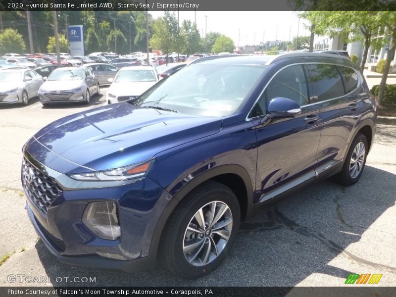 Stormy Sea / Espresso/Gray 2020 Hyundai Santa Fe Limited AWD