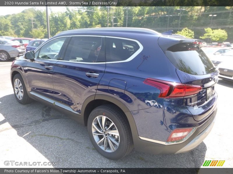 Stormy Sea / Espresso/Gray 2020 Hyundai Santa Fe Limited AWD