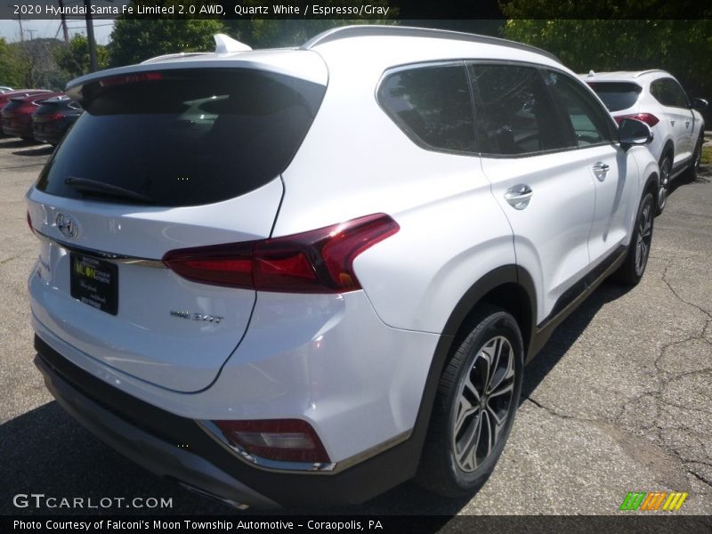 Quartz White / Espresso/Gray 2020 Hyundai Santa Fe Limited 2.0 AWD