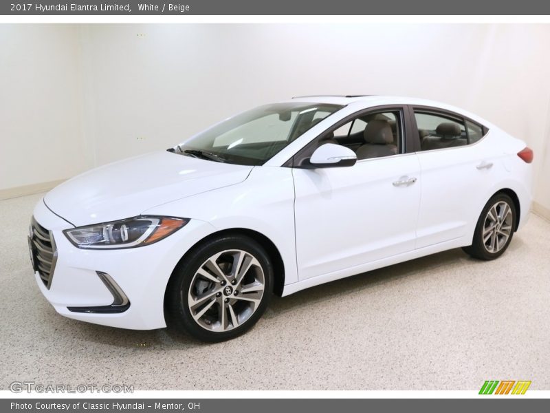 White / Beige 2017 Hyundai Elantra Limited